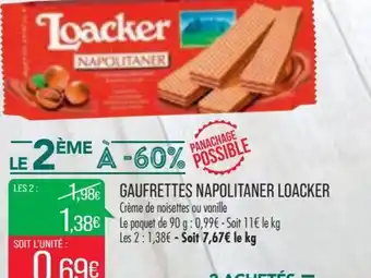 Match Loacker Gaufrettes Napolitaner offre