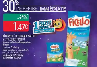 Match Ficello Bâtonnets de Fromage Nature à Effilocher offre