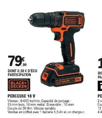 E.Leclerc Brico Perceuse 18 V offre