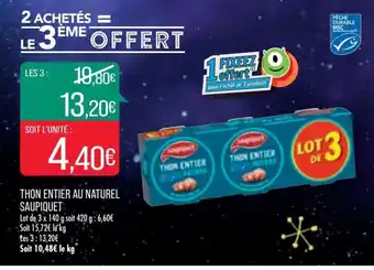 Match Thon Entier Au Naturel Saupiquet offre