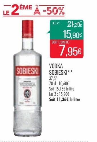 Match Sobieski Vodka offre