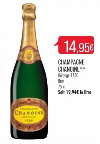 Match Chanoine Champagne offre