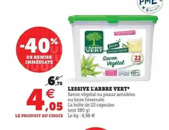Super U Lessive l'arbre vert offre