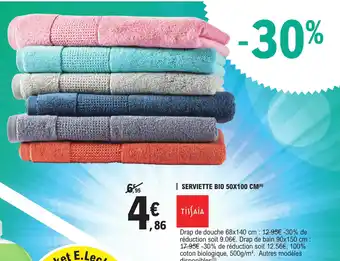 E.Leclerc Serviette Bio 50x100 CM offre