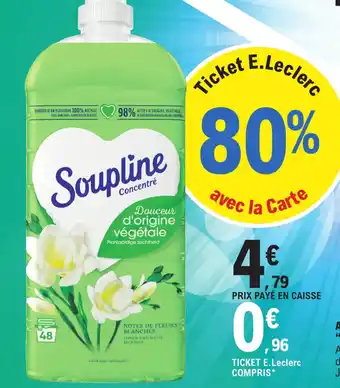 E.Leclerc Soupline Adoucissant Concentré Origine Végétale offre