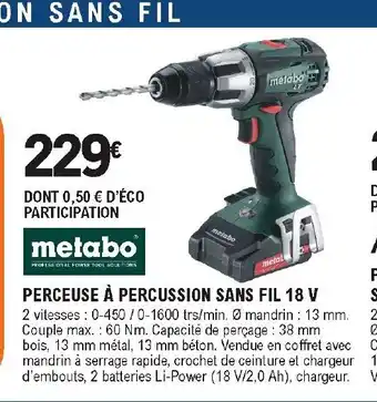E.Leclerc Brico Perceuse à percussion sans fil offre