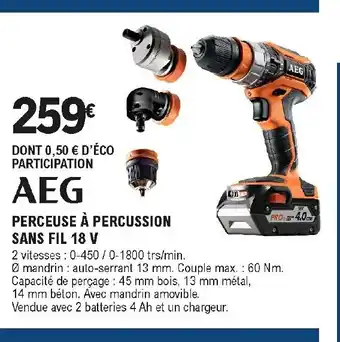 E.Leclerc Brico Perceuse à percussion sans fil 18 V offre