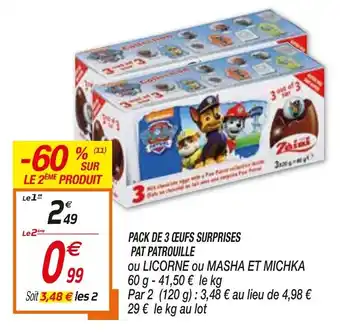 Netto Pack de Œufs Surprises Pat Patrouille offre