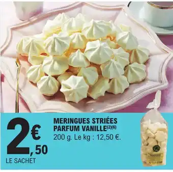 E.Leclerc Meringues Striées Parfum Vanille offre