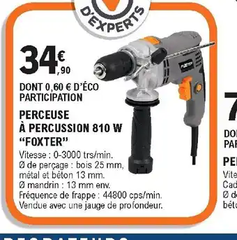 E.Leclerc Brico Perceuse à percussion 810 W offre