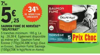 E.Leclerc Saumon Fumé de Norvège Delpeyrat offre