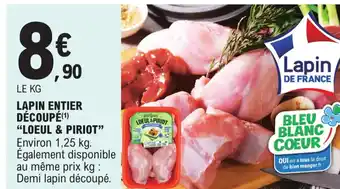 E.Leclerc Lapin Entier Découpé Loeul & Piriot offre