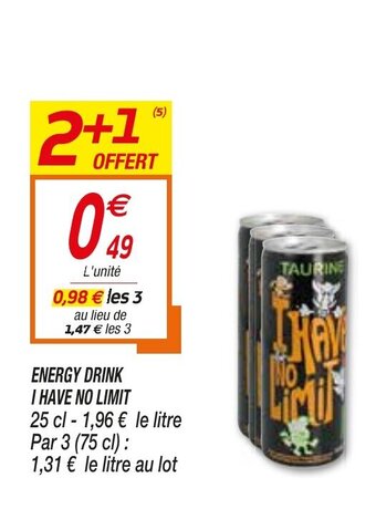 Netto Energy Drink I have no Limit offre