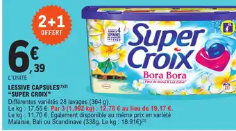 E.Leclerc Super Croix Lessive Capsules offre