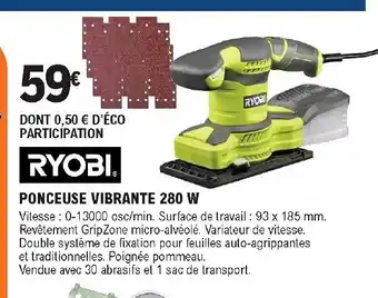 E.Leclerc Brico Ponceuse vibrante 280 W offre