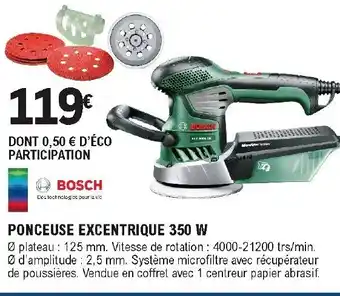 E.Leclerc Brico Ponceuse excentrique 350 W offre