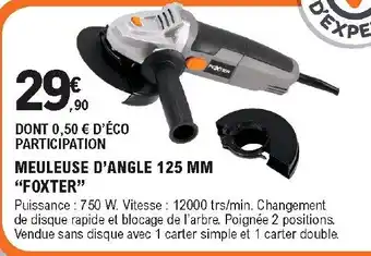 E.Leclerc Brico Meuleuse d'angle 125 MM offre
