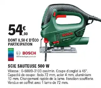 E.Leclerc Brico Scie sauteuse 500 W offre