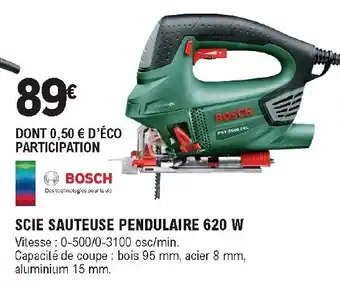 E.Leclerc Brico Scie sauteuse pendulaire 620 W offre