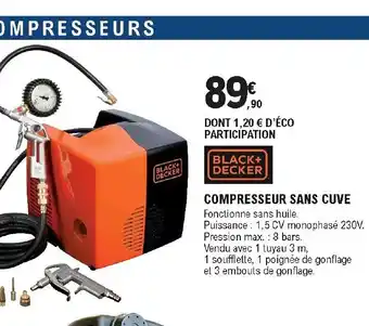 E.Leclerc Brico Compresseur sans cuve offre