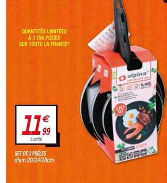 Set de 3 Poêles