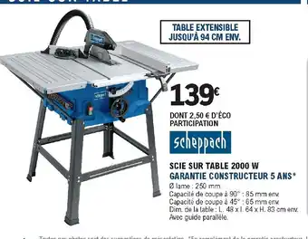 E.Leclerc Brico Scier sur table 2000 W offre