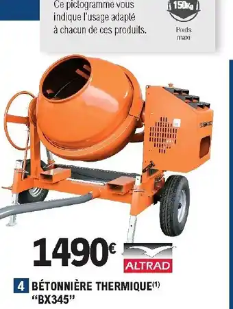 E.Leclerc Brico Bétonnière thermique offre