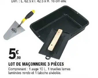 E.Leclerc Brico Lot de maçonnerie 3 pièces offre
