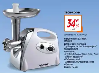 Netto Hachoir à Viande électrique Techwood offre