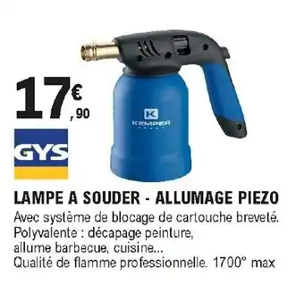 E.Leclerc Brico Lampe a souder - allumage piezo offre