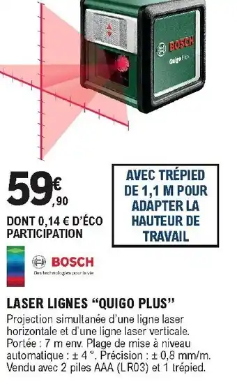 E.Leclerc Brico Laser lignes offre