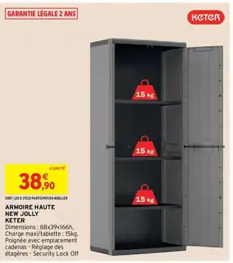 Intermarché Armoire Haute New Jolly Keter offre
