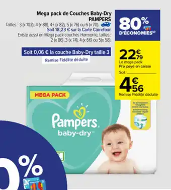 Mega pack de Couches Baby-Dry Pampers
