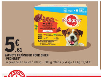 E.Leclerc Pedigree Sachets Fraîcheur Pour Chien offre