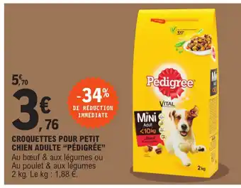E.Leclerc Croquettes Pour Petit Chien Adulte Pédigrée offre