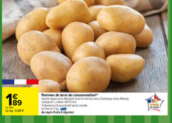 Carrefour Pommes de terre de consommation offre