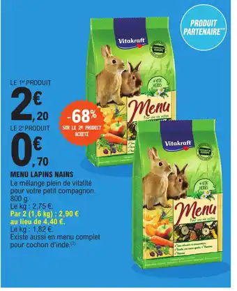 E.Leclerc Menu Lapins Nains offre