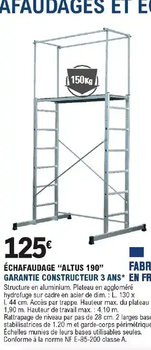 E.Leclerc Brico Échafaudage offre
