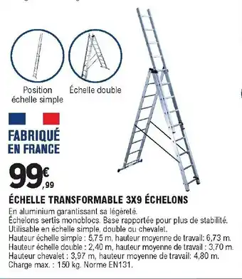 E.Leclerc Brico Échelle transformable offre
