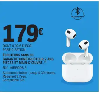 E.Leclerc Ecouteurs Sans Fil offre
