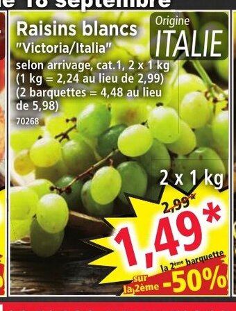 Norma Raisins Blancs offre
