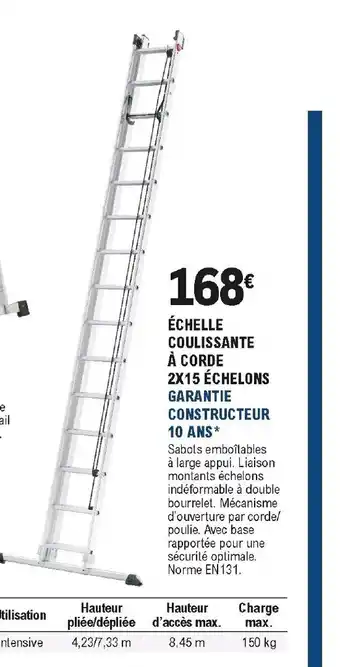E.Leclerc Brico Échelle coulissante offre