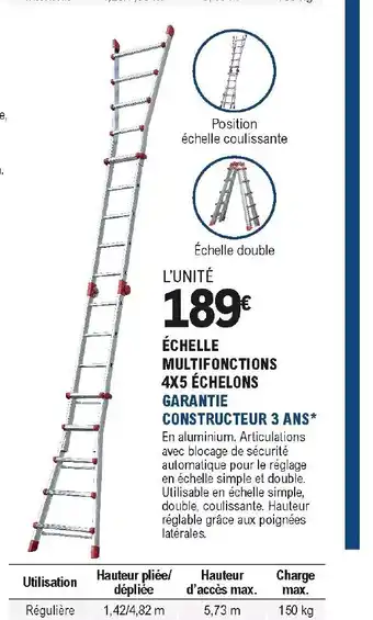 E.Leclerc Brico Échelle multifonctions offre