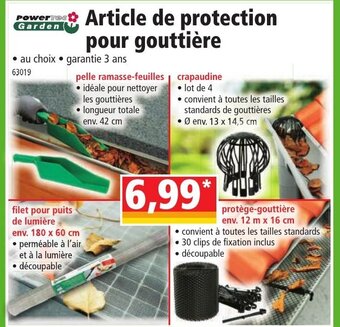 Norma Article de Protection Pour Gouttière offre