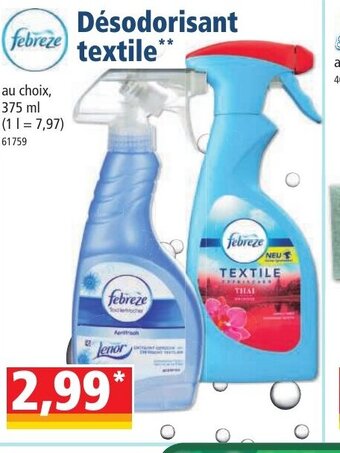 Norma Désodorisant Textile offre