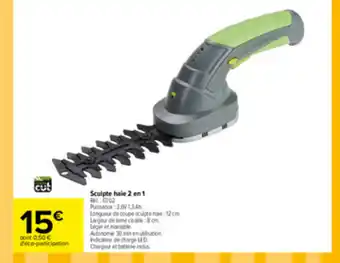 Carrefour Sculpte haie 2 en 1 offre