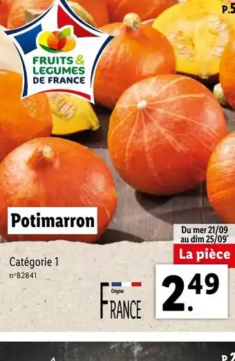 Lidl Potimarron offre
