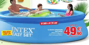 Bazarland La piscine autoportante avec pompe offre