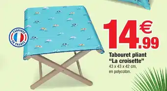 Bazarland Tabouret pliant "la croisette" offre