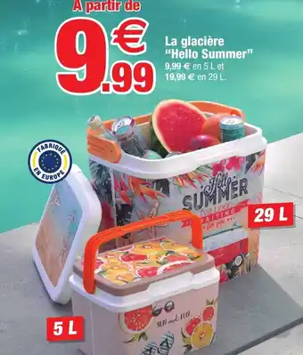 Bazarland La glacière "hello summer" offre
